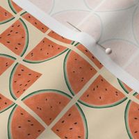 Geometric Watermelon- Cream