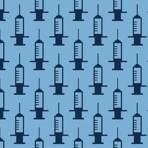 Syringe - blue - needle medical - LAD19