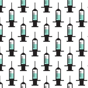 Syringe - black and mint - needle medical - LAD19