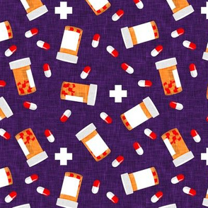 Medicine bottles - Capsule Bottle - purple - LAD19