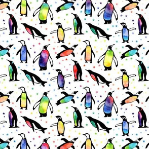 Rainbow Penguins  - small scale