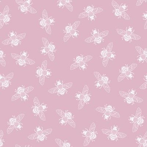 Ditsy Bees Faded Rose // standard