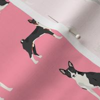 basenji dog fabric - black basenji dog, brindle basenji, basenji fabric, dog fabric, dogs fabric, cute dog, pet - pink