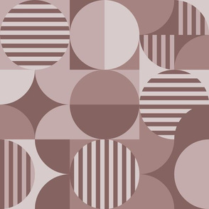 modern geometric Bauhaus, blush, terracotta