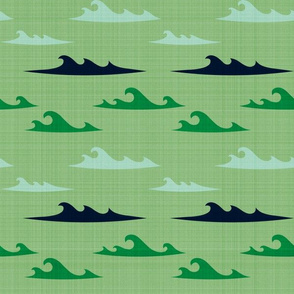 sea spirit - waves (green) (small)