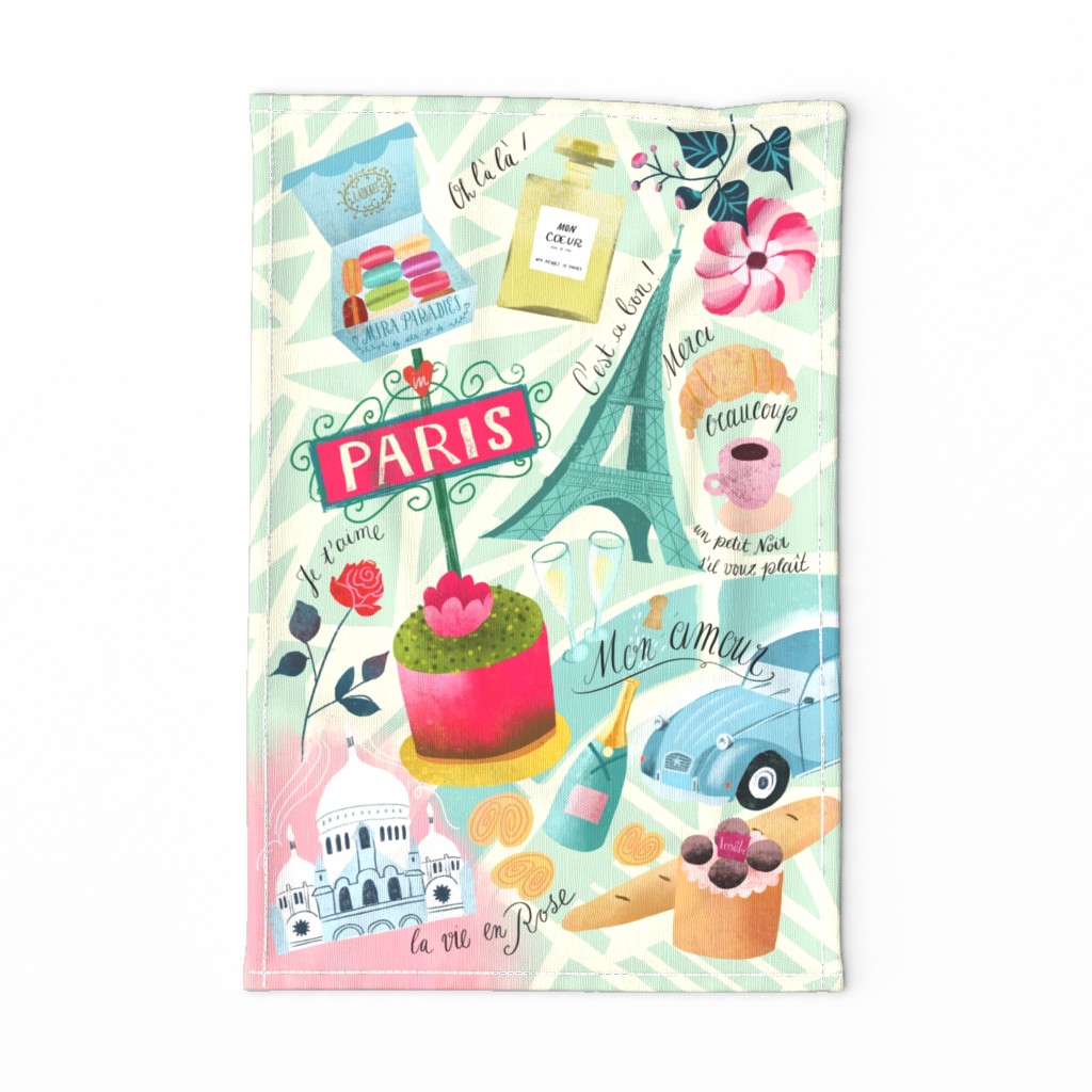 teatowel I love Paris