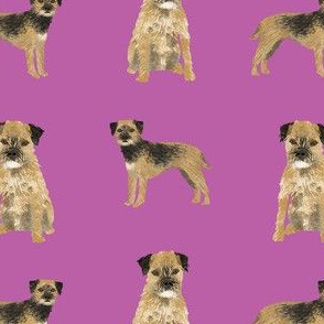 border terrier dog fabric - dog fabric, border terrier fabric, holiday dog fabric, christmas dog fabric - purple