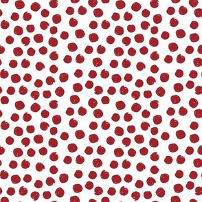 8" Red Polka Dots