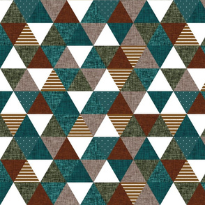 spruce + copper + olive + mocha triangles