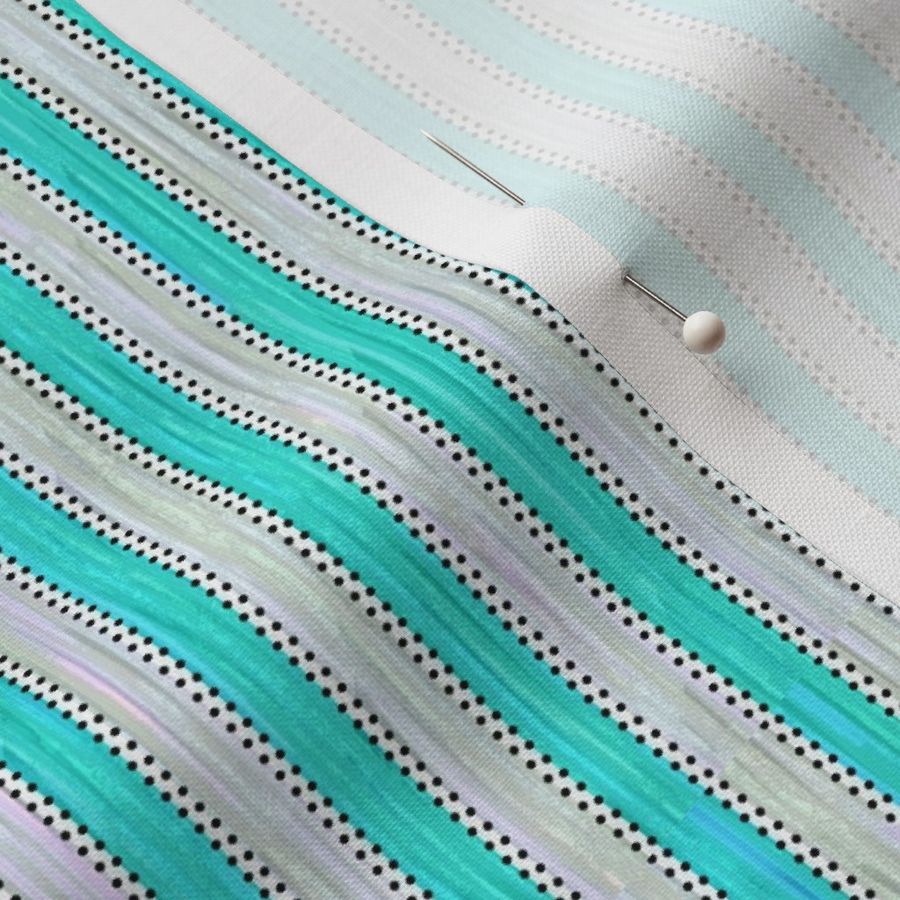 Painterly Turquoise Stripe