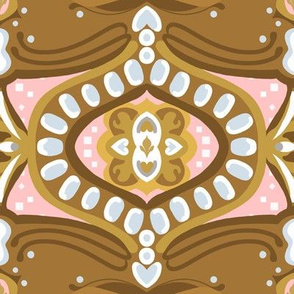 8" Gingerbread Square 3 | Pink