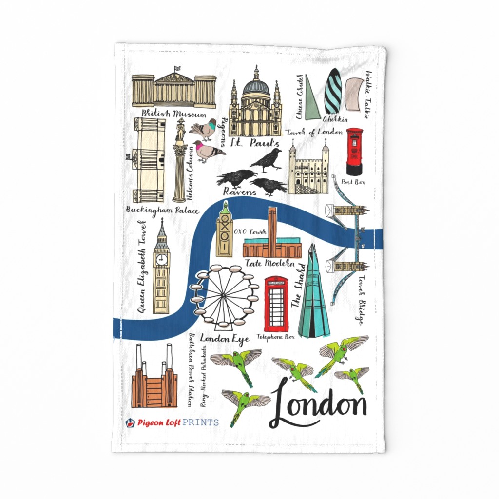 London tea towel 