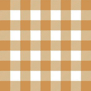 Forest Check - 2" squares - gold and white 