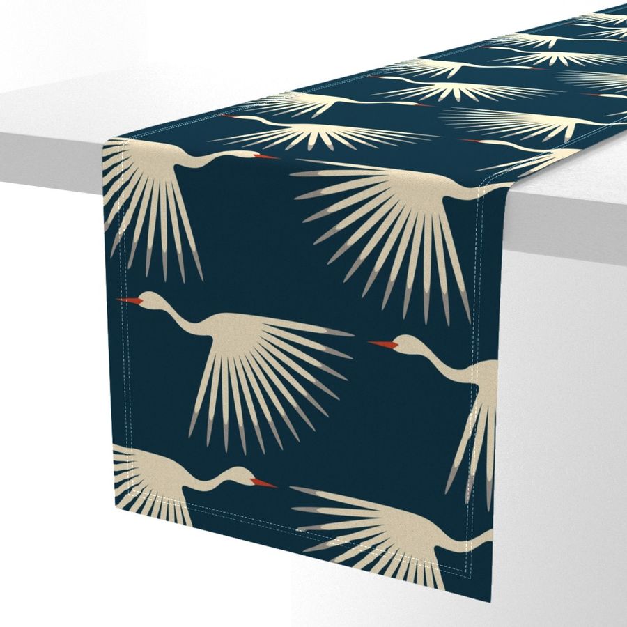 Art Deco Cranes - Midnight 10" Wingspan