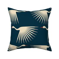 Art Deco Cranes - Midnight 10" Wingspan