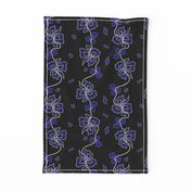 Haute Couture Hawaiian Garlands - midnight blue on black