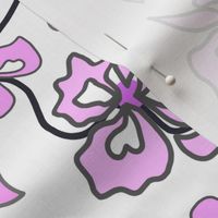 Haute Couture Hawaiian Garlands - mauve pink on white