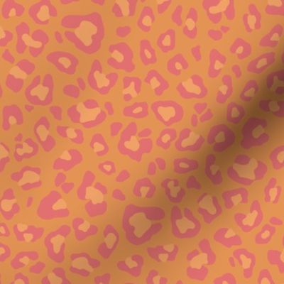 Strawberry Leopard Print, Orange and Blush Animal Pattern