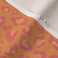 Strawberry Leopard Print, Orange and Blush Animal Pattern