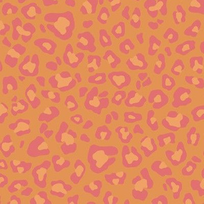 Strawberry Leopard Print, Orange and Blush Animal Pattern