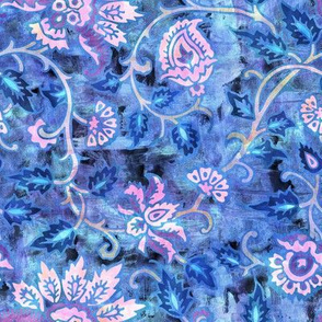 mendhi floral_blue vintage