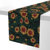 Blazing Sunflower Meadow (forest-black) 24”