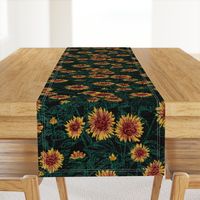 Blazing Sunflower Meadow (forest-black) 24”