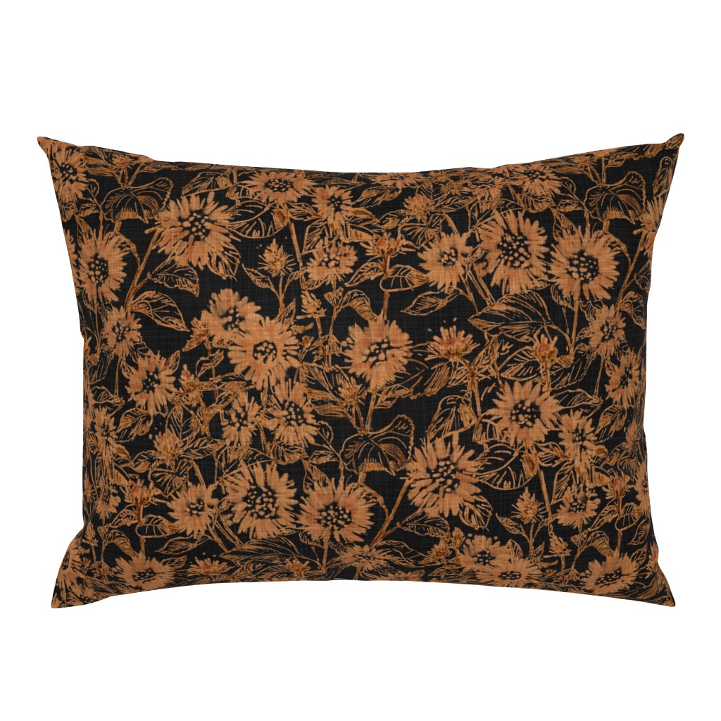 Bronze Sunflower Contour (black) 18”