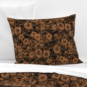 Bronze Sunflower Contour (black) 18”