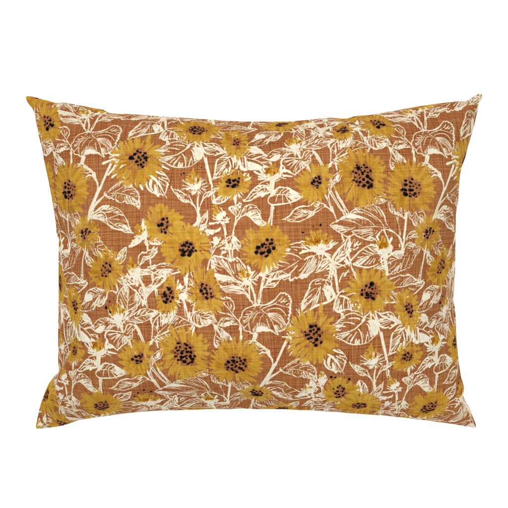 Golden-White Sunflowers (bronze) 18”