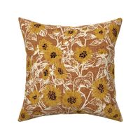 Golden-White Sunflowers (bronze) 18”