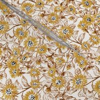 Golden-Bronze Sunflowers (white ) 8”