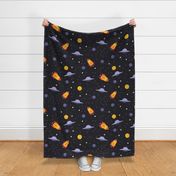 Spaceship,galaxy,stars,planets,galactic,rocket pattern 