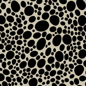 pebble dots - black/khaki