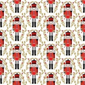 nutcracker prince fabric - nutcracker fabric, christmas fabric, holiday fabric, xmas fabric - white