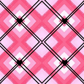 Diamond on Diamond Love Geometric Fashion Print  "Brushstrokes" 