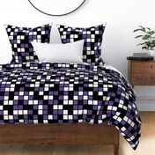 Jumbo Mosaic Squares in Black, Ultra Violet, and White