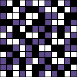Jumbo Mosaic Squares in Black, Ultra Violet, and White