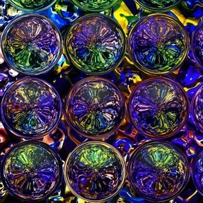 kaleidoscope lens melt gold metal multicolor lime green bluepurple PSMGE