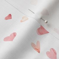 Ombre Watercolor Hearts // White