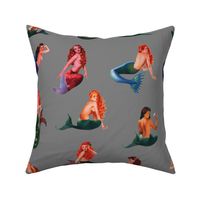 Mermaids on Gray