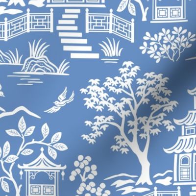 Chinoiserie Pagoda Blue