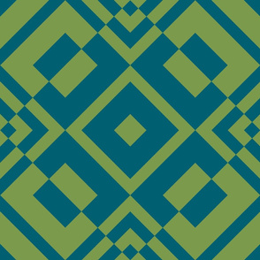 Geometric blue&green_027