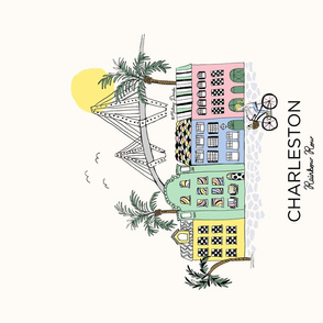 Charleston tea towel