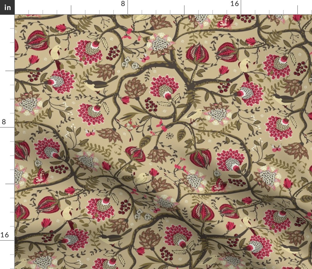 Chintz floral | latte