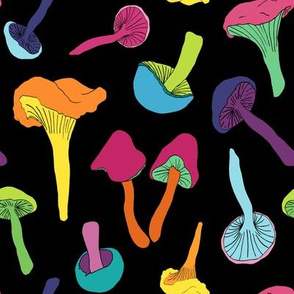 Wild Mushroom Toss in Psychedelic Rainbow