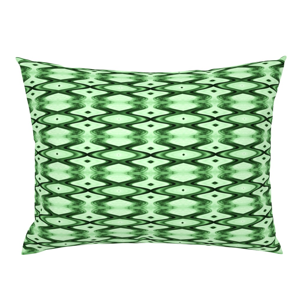 HLQ4 - Large - Harlequin Diamond Medley for the Court Jester in Monochromatic Green