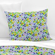 Elizabeth Chintz Floral Blooms -Blue  