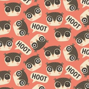 Hoot hoot wake up scandi owls on coral