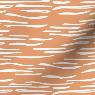 Abstract waves zebra stripes animal print or ocean wave sea life design autumn winter soft peach plum orange